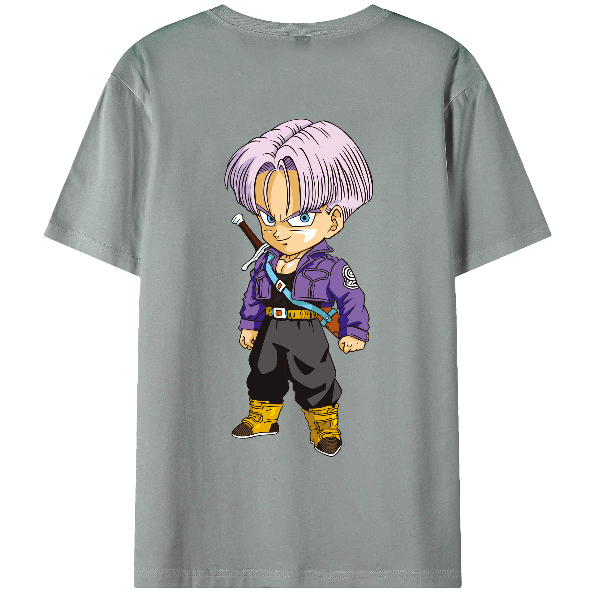（画像用） ドラゴンボール トランクス（Torankusu）DRAGON BALL Trunks 綿100％ メンズ半袖Tシャツ（バックプリント） 通気性